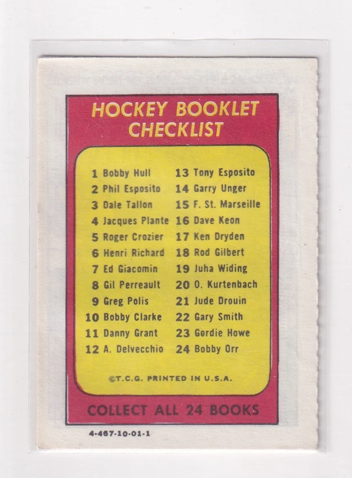 RARE 1971-72 Topps Hockey Story Booklet # 18 Rod Gilbert Nice Card - Image 2 of 2