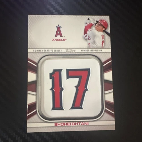 New ListingTopps 2022 Series 1 Shohei Ohtani Jersey Number Medallion Card Angels JNM-SO