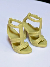 Barbie Basics Tan Open Toe Center Strap Heels Shoes