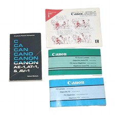 Canon Instruction Manual Lot Of 4 AE-1 AT-1 AV-1  More Japan USA Vintage