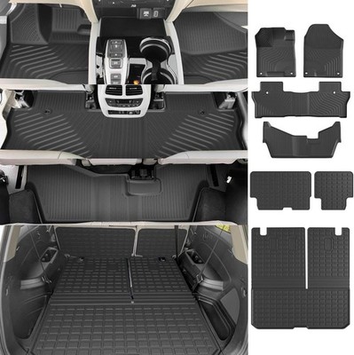 powoq 8-Seat Floor Mat Compatible with 2016-2022 Honda Pilot Cargo Mat TPE