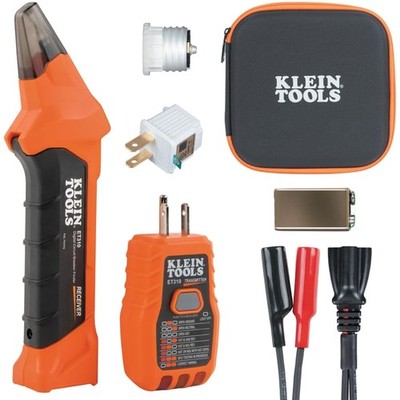 Electrical Circuit Breaker Finder Kit GFCI Tester Leads Adapters Case