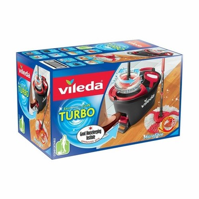 Vileda Turbo Mop und Eimer Easy Spin Reinigungssystem für alle Hartböden