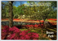 Postcard Richmond Bryan Park Azalea Gardens Scenic View
