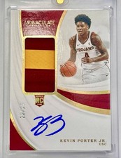 2019 Panini Immaculate CC Premium Patches RC Gold Auto #97 Kevin Porter Jr. /25