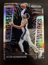 Victor Wembanyama 2024-25 Panini Prizm Black Fireworks Silver #1