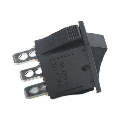 Interrupteur à bascule rectangulaire 3 positions pour applications 12V pour voi - Photo 1/4