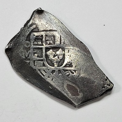 1714 OR 1715 Mexico Cob 8 Reales Assayer J Genuine Spanish Colonial Silver *T563