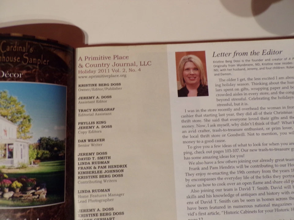 A Primitive Place & Country Journal Magazine 2011  Fall Volume 2 No. 3 and 4 - Image 4 of 4