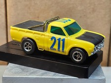 AFX DATSUN 211 BAJA PICKUP LIGHT YELLOW HO SLOT CAR