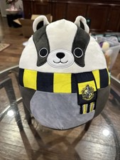 Squishmallow Kellytoy Plush Harry Potter Hufflepuff Badger 10" Rare Preowned