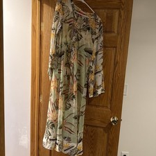 GUESS- Floral Colorful Kimono Duster Dress Size Small