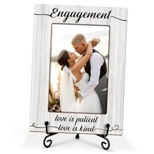 Picture Frame, Picture Gifts For Couples Wife Husband, Wooden Engagement