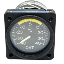 B&D Instruments 0241-006 OAT Indicator 0221-128 Outside Air Temp Gauge 28VDC
