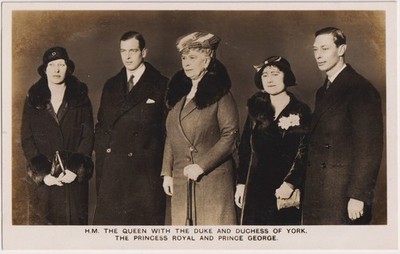 Tucks RP Postkarte Queen Duke & Duchess of York Prinzessin Royal & Prinz George
