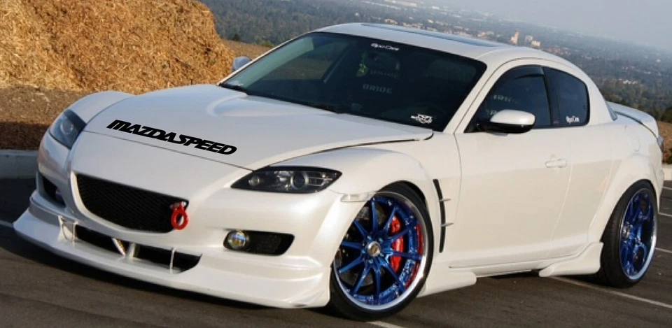 MAZDA SPEED 3 5 6 CX7 RX7 RX8 Mazdaspeed Carreras Calcomanía Pegatina Emblema Logo NEGRO Foto 3 de 3