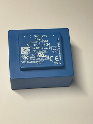Block VC 16/1/24 Printtransformator 1 x 230 V 1 x 24 V/AC 16 VA 666 mA