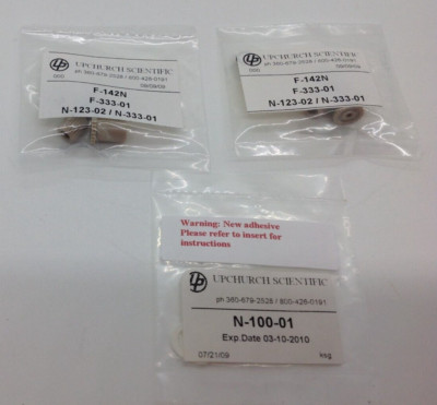 Upchurch NanoPort Assemblies (2, F-142N, F-333-01,N-123-02,N-333-01) + N-100-01