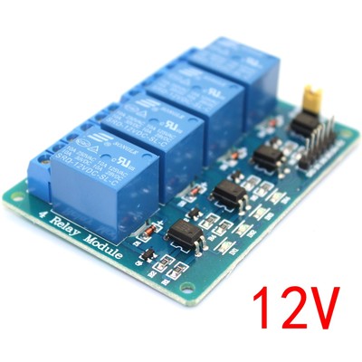 1PCS DC 12V 4-Channel Relay Module Optocoupler For Arduino PIC ARM AVR DSP K9