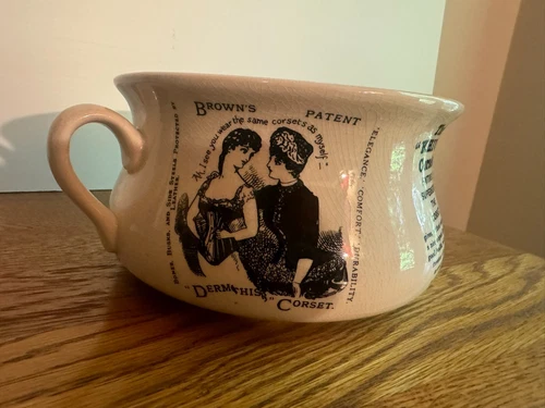Vintage CORSETS Portmeirion Pottery Ceramic Bowl - Stoke-On-Trent - England
