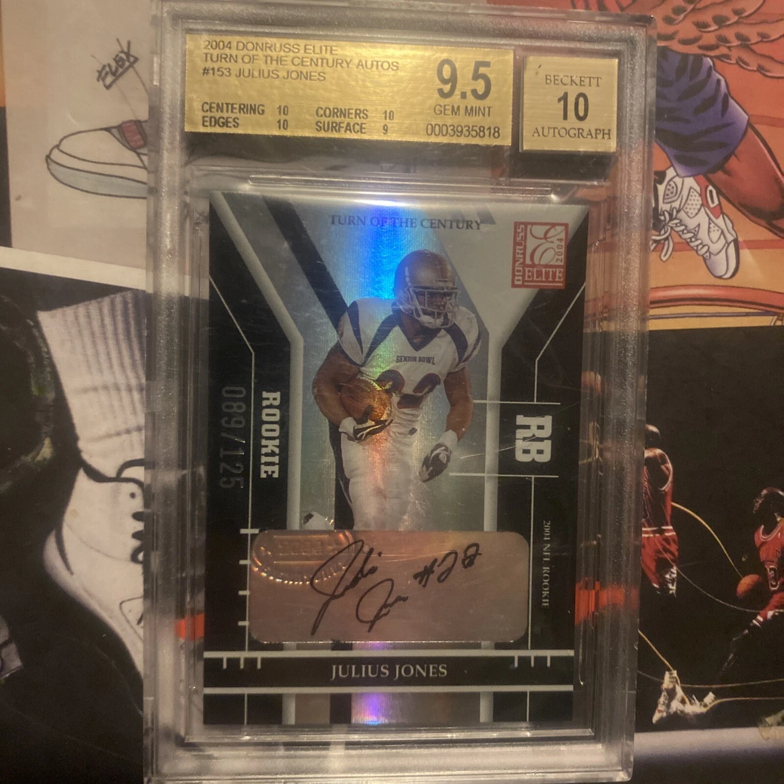 Julius Jones Donruss Elite Turn of the Century #153 Auto