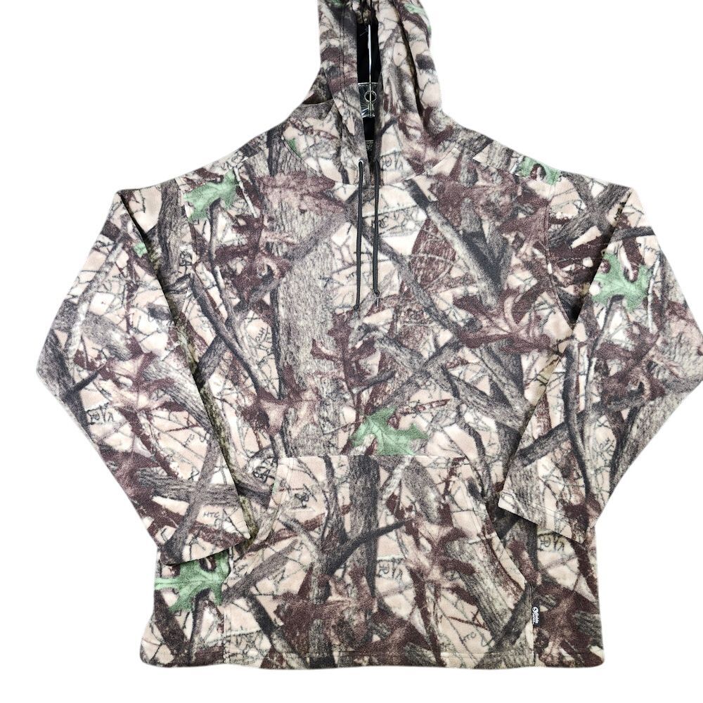 Guide Series Camo Fleece Quarter Zip Pullover Hunting Jacket Tree Pattern Size L