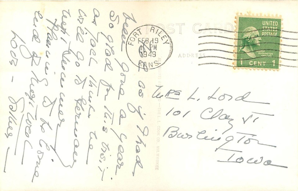1940s RPPC; Fort Riley KS Soldier on Horseback, Water Jump ...