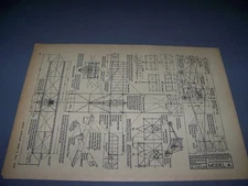 VINTAGE..1909 CURTISS MODEL A BIPLANE..3-VIEWS/DETAILS...RARE! (56E)