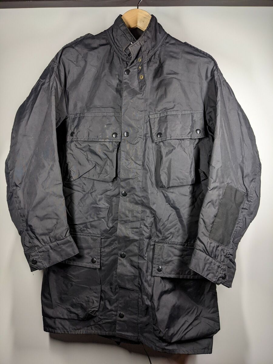 Mens Vintage Belstaff Trialmaster XL500 Nylon Black Belted Mens Vintage Belstaff Trialmaster XL500 Nylon Black Belted