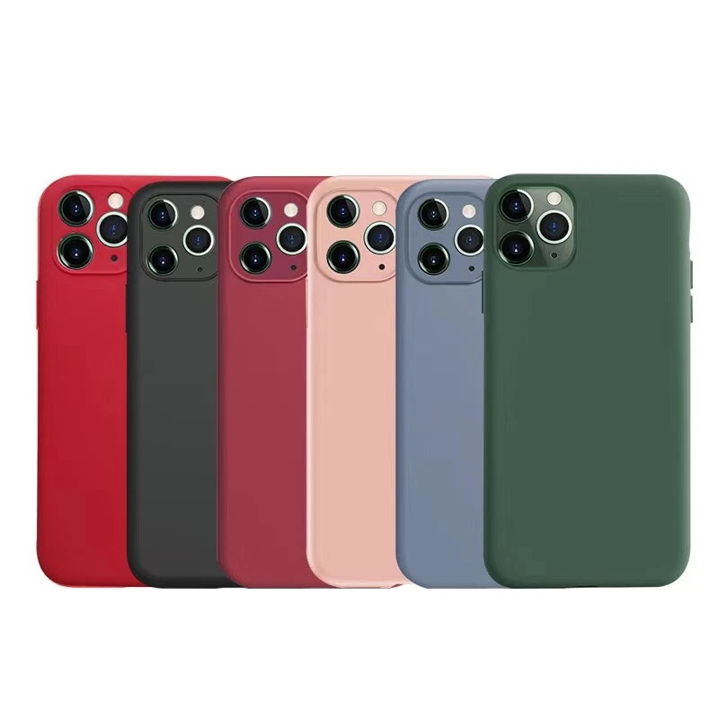 Silicone Case For iPhone 15 14 13 12 11 Pro Max X XS XR 8 Plus Camera Lens Cover