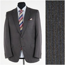 Mens LICONA Size US 40R Vintage Striped Brown Wool Blazer Sport Coat Jacket