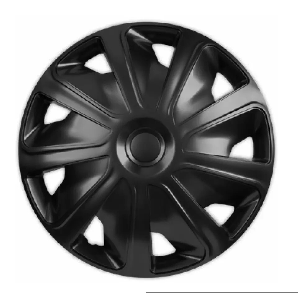 Set Of 4 Black 16\" Deep Dish Wheel Trims For Renault Trafic - Alloy Look Hub Caps For Vans & Caravans-567640