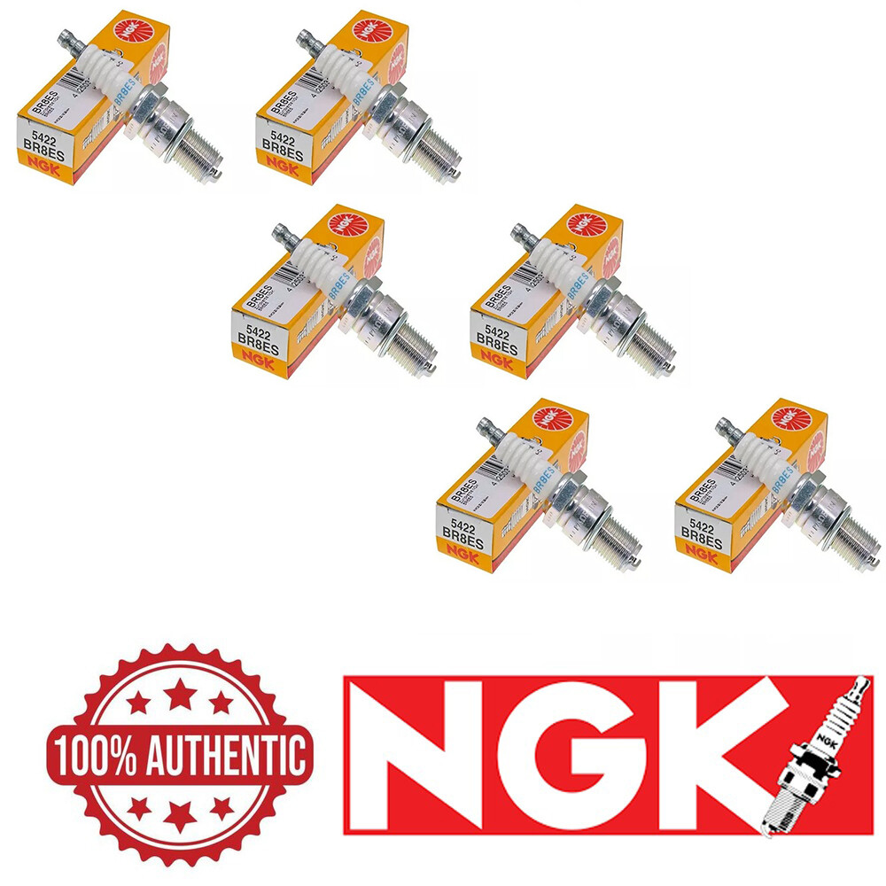 NGK BR8ES 5422 Spark Plugs Set of 6