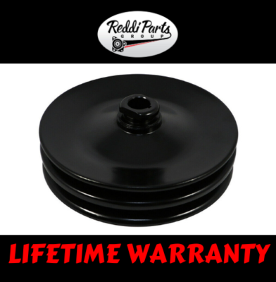 Chrome Double Groove Power Steering Pump Pulley Key Way For BBC 350 454 - View #11