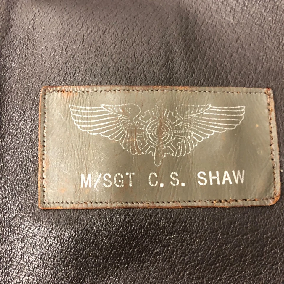 Винтажный 80-х воздушно-десантных коричневый ВВС США A2 полета куртка козлиная кожа кожаное пальто - Изображение 4 из 4