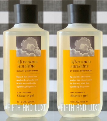 2 Bottles Bath & and Body Works AFTERNOON SUNSHINE Shower Gel 10 oz each