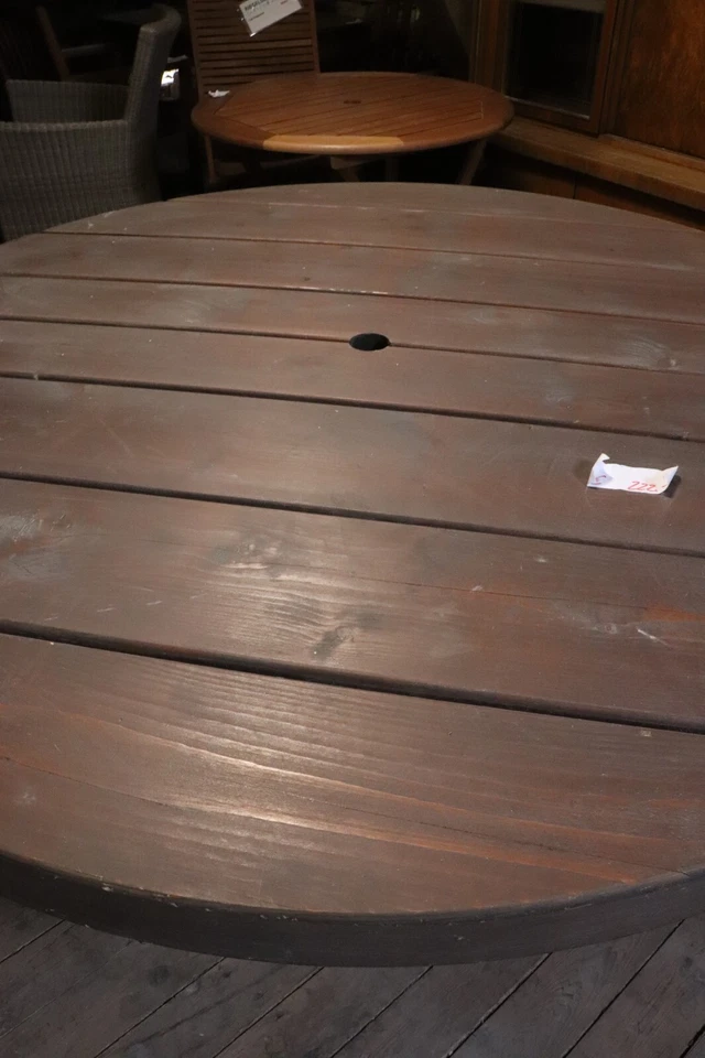 Runder Holztisch Ø 150 cm Höhe 77 cm Gartentisch Terrassentisch Rustikal - Bild 2 von 4