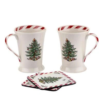 Pimpernel Christmas Tree Peppermint Mug & Coaster Set