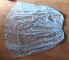 VINTAGE Schleier Tauben weiß (Gardine) ? original oder Fundus (Theater) 114 cm