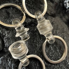 1 PC Acrylic Polymer Double Buckle EDC Detachable Keychain with Key Ring Tool