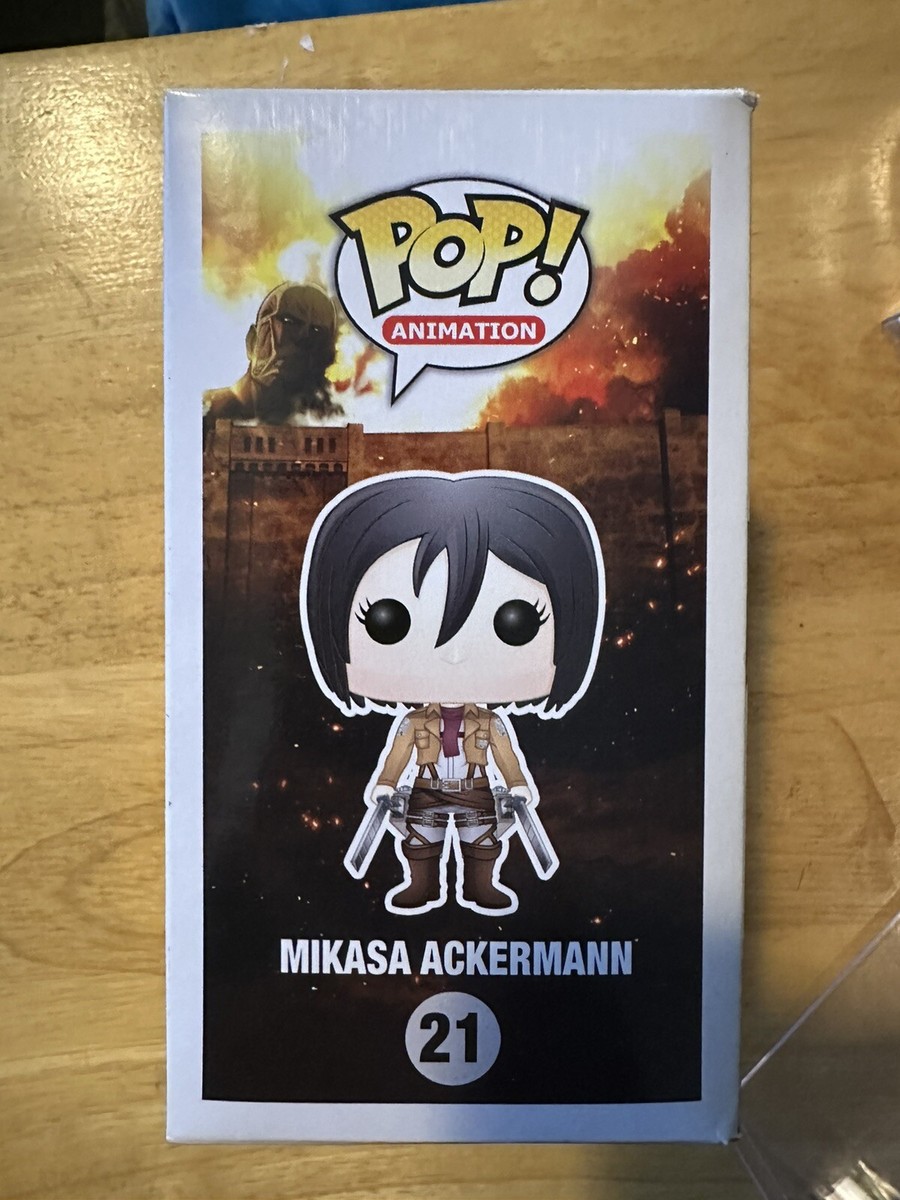 日本未発売 FUNKO POP 進撃の巨人 21 ミカサアッカーマン Amazon.com: Funko Attack on Titan Mikasa Ackerman Pop Vinyl Figure