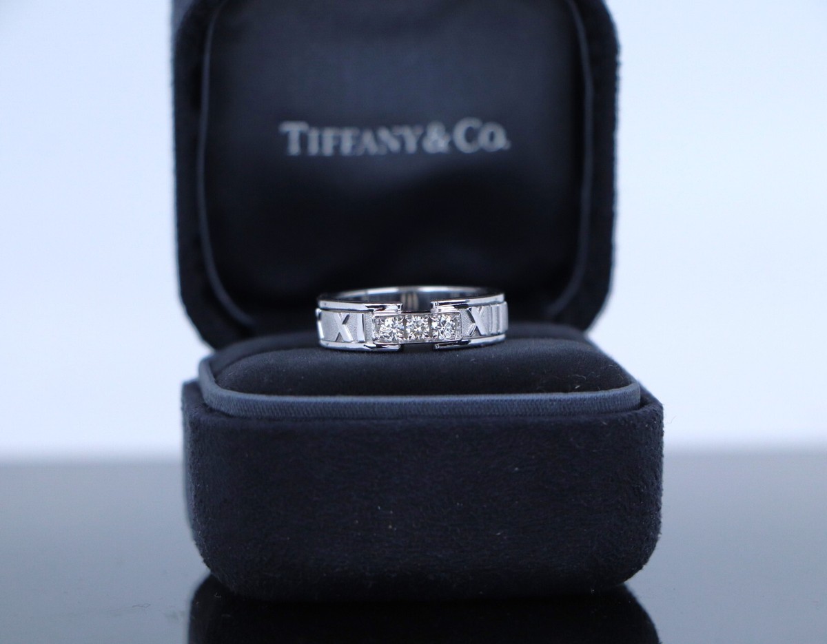 Wedding Band Tiffany Trio Ring Tiffany Co 18K White Gold Atlas