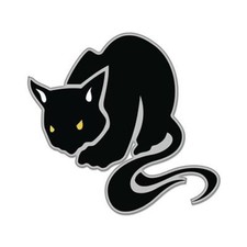 Black Cat Kitty Car Vinyl Sticker - SELECT SIZE