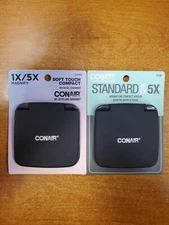 2 Pack: Conair Pocket Mirror Portable 1x & 5X Compact Magnifier (8814-F4A)