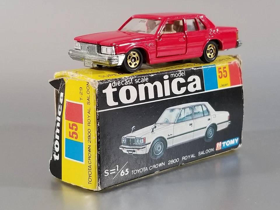 TOMY Tomica Toyota Crown 2800 Royal Saloon / #55 / Feito no Japão / Vermelho muito raro - Imagem 2 de 4