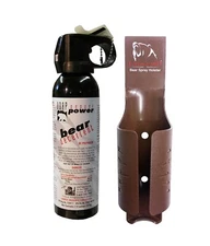 UDAP Pepper Power Bear Spray Repellant w/ Exclusive Brown Griz Guard Holster