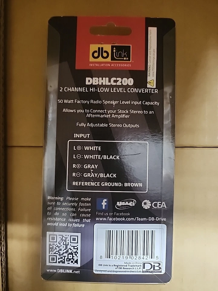  DB DBHLC200 High-Low Converter RCA Input Adjustable Output Level Control Hi-Lo  - Image 2 of 3