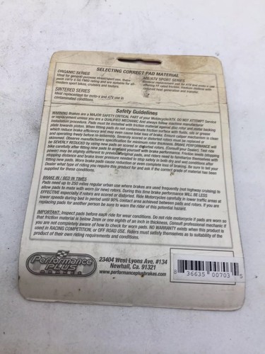 Performance Plus Polaris ATV UTV Brake Pads O7036-S FA-490R New Sintered - Bild 3 von 4