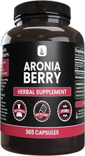 Pure Aronia 900mg (Chokeberry) 365 Caps No Fillers/No Additives Made in the USA