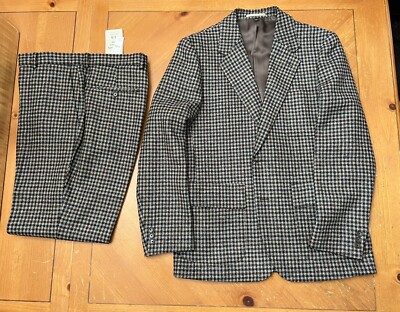 Shetland Tweed Suit - JCREW- Check Multi Color - Heavy Wool